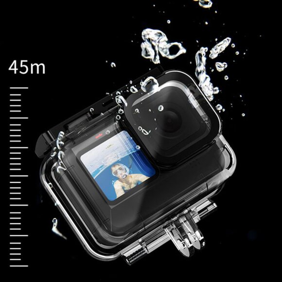TELESIN Waterproof Housing Case 45M for GoPro Hero 12/11/10/9 Action Cameras - Picture 3 of 13